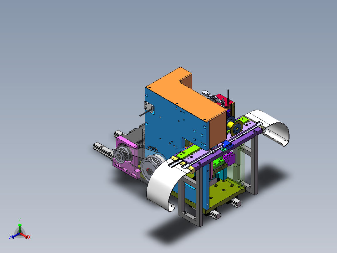凸轮折弯机正等轴测图