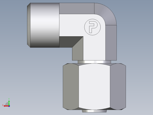 卡套式工业通用硬管接头EO_Swivel_nut_elbow_EW08LOMD71后视缩略图