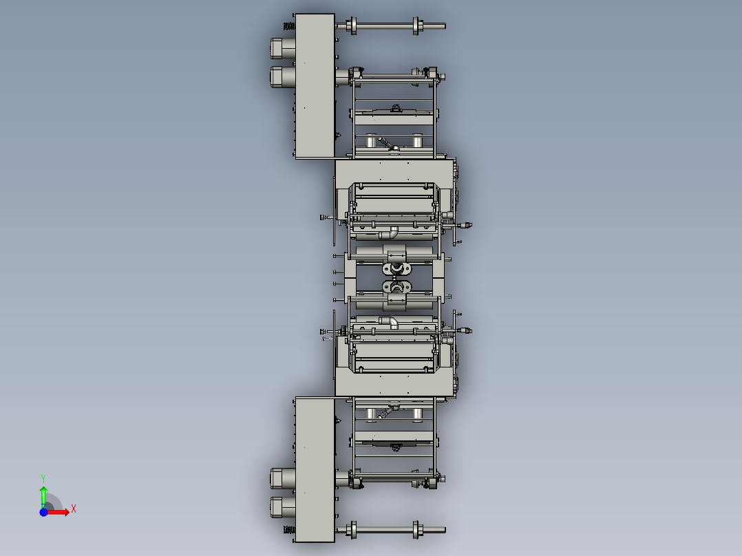 自动供料加工系统前视图