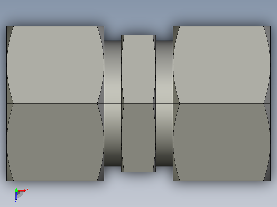 卡套式工业通用硬管接头EO Union G15ZLCF俯视图