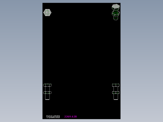 定位配件2269(C)-2D多系列多零件图纸模型