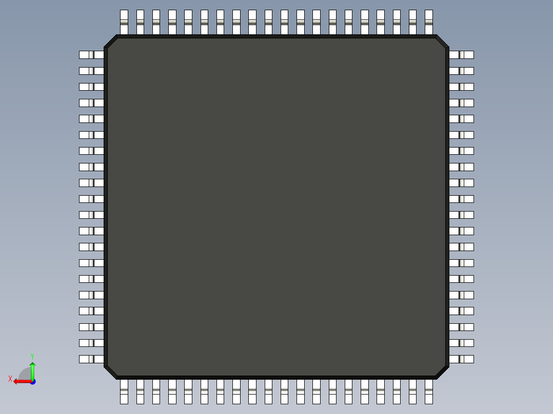 元器件3D封装LQFP80_FPT-80P-M1184后视图