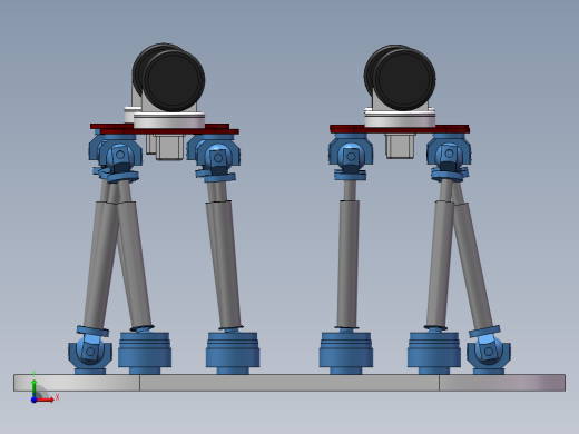 车腿装配前视缩略图