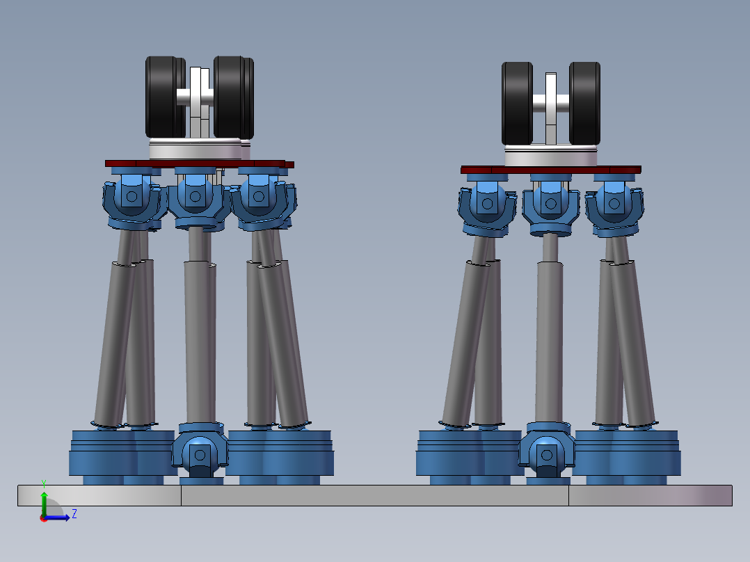 车腿装配左视图