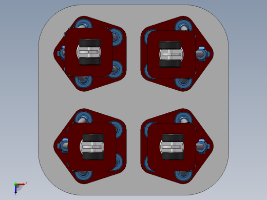 车腿装配俯视缩略图