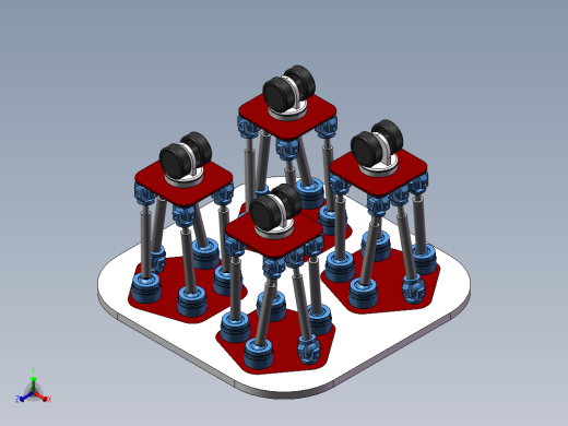 车腿装配正等轴测缩略图