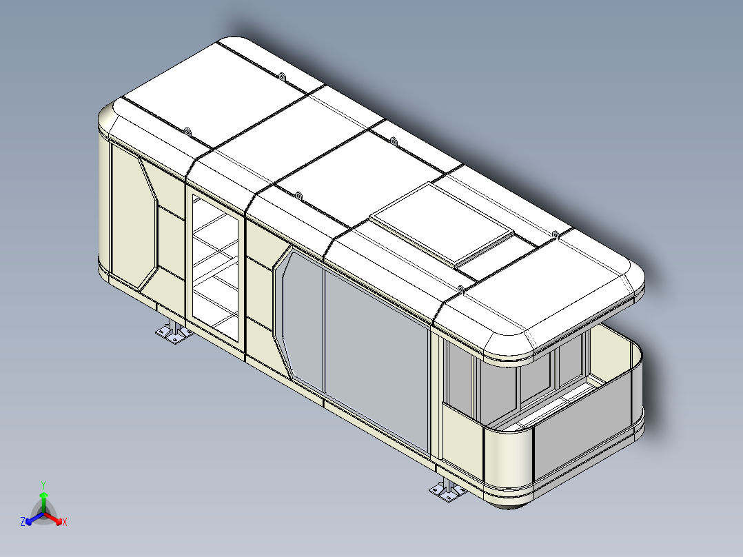 旅游太空舱模型正等轴测图