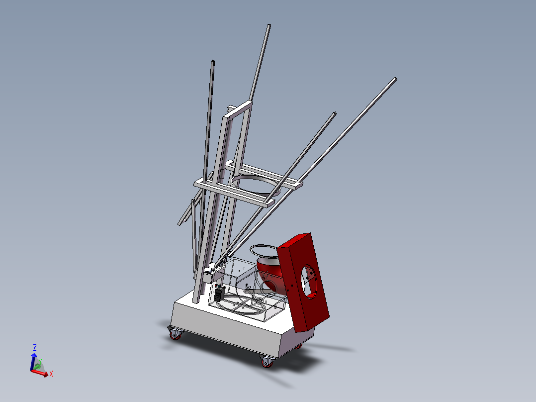 篮球发球机三维SW模型设计+CAD装配图 3D建solidworks图纸数据==587025==更新过