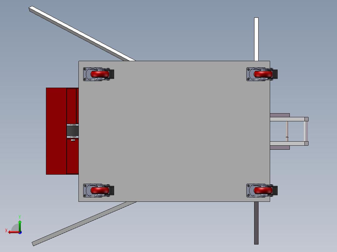 篮球发球机三维SW模型设计+CAD装配图 3D建solidworks图纸数据后视图