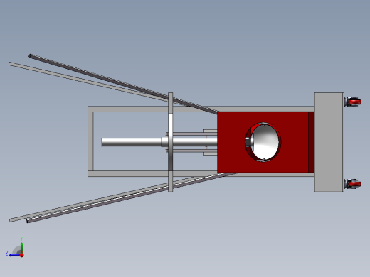 篮球发球机三维SW模型设计+CAD装配图 3D建solidworks图纸数据右视缩略图