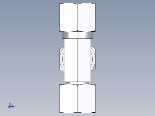 卡套式工业通用硬管接头EO_Swivel_nut_run_tee_EL10ZLCF左视缩略图