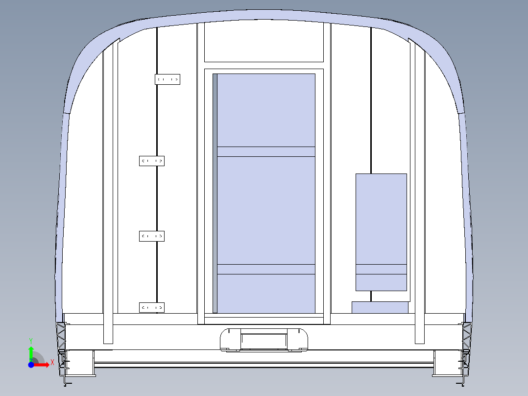 卧铺动车组车体三维设计含有限元分析+说明书前视图