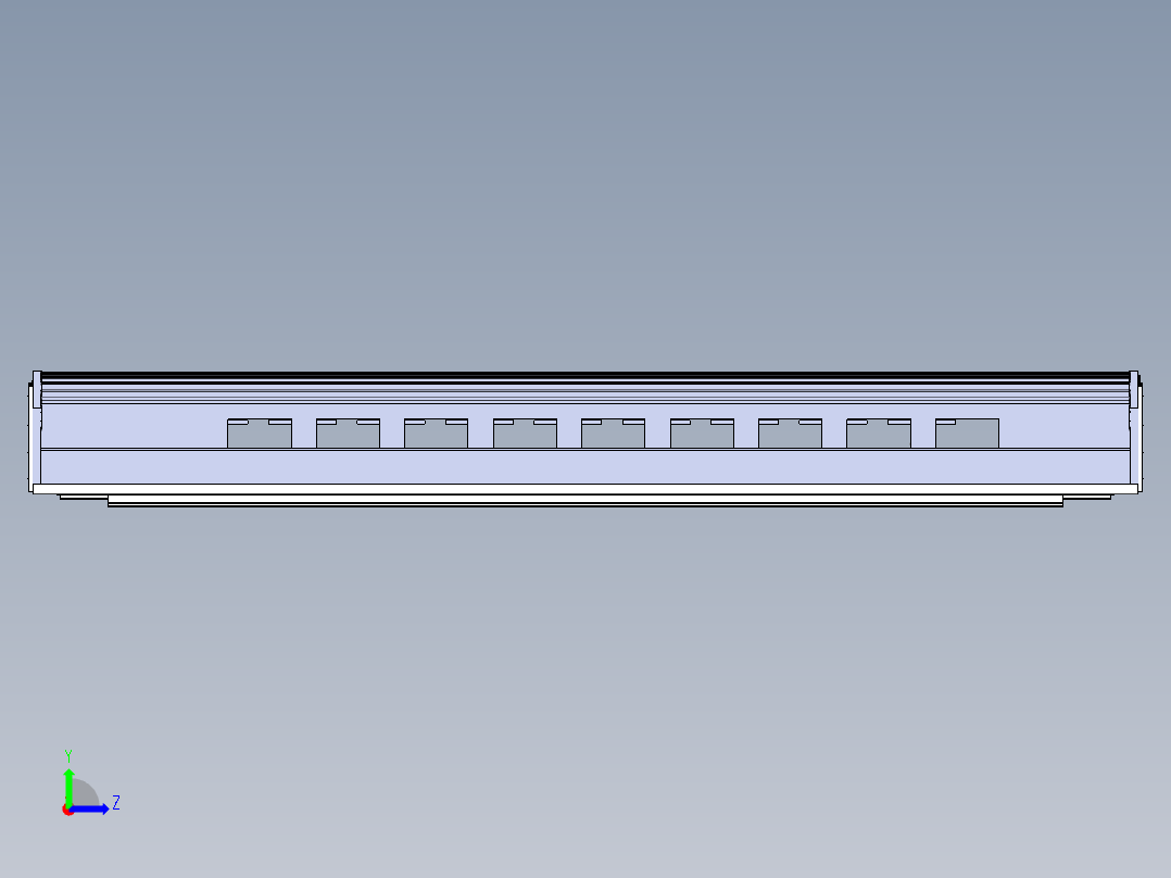 卧铺动车组车体三维设计含有限元分析+说明书左视图