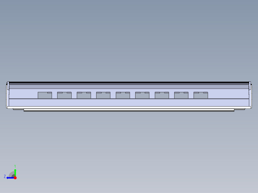 卧铺动车组车体三维设计含有限元分析+说明书右视图