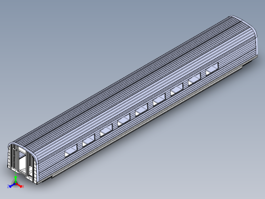 卧铺动车组车体三维设计含有限元分析+说明书正等轴测缩略图