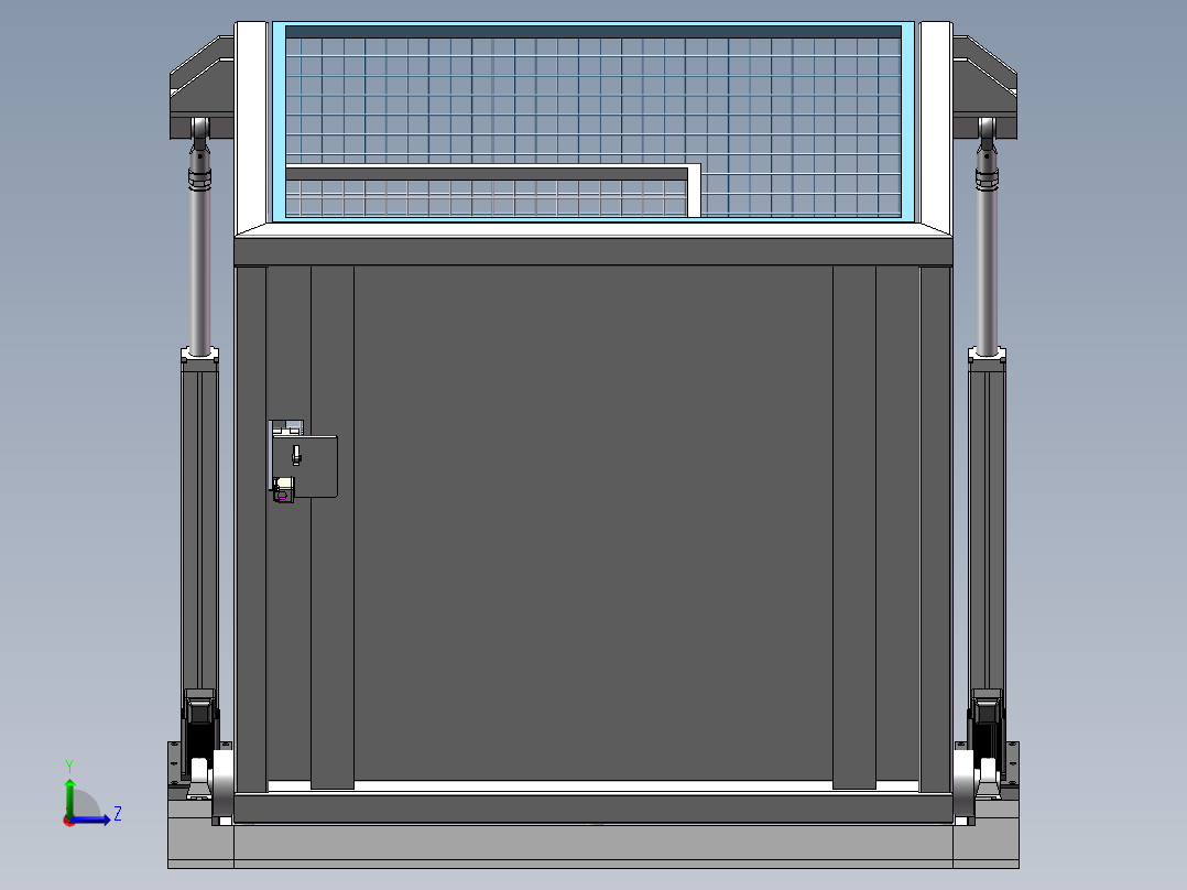 倾斜物料框左视图