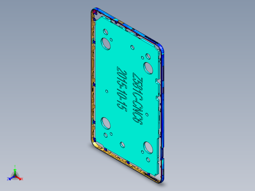 Z581C-笔记本CNC工装夹具三维模型CNC6-2015-10-15正等轴测缩略图