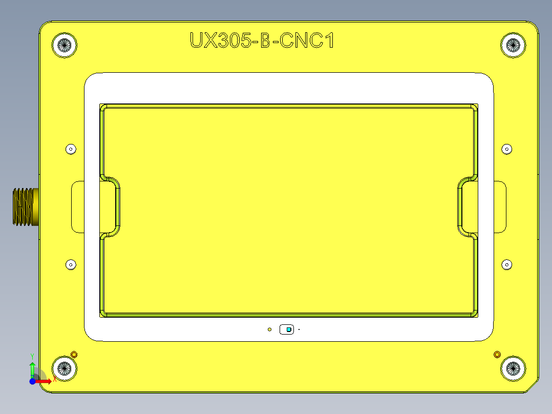 UX305-B笔记本CNC工装夹具三维模型-CNC1前视图