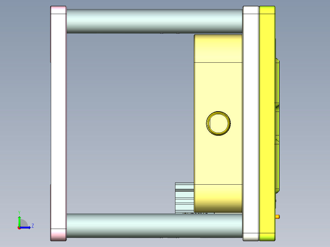 UX305-B笔记本CNC工装夹具三维模型-CNC1左视图