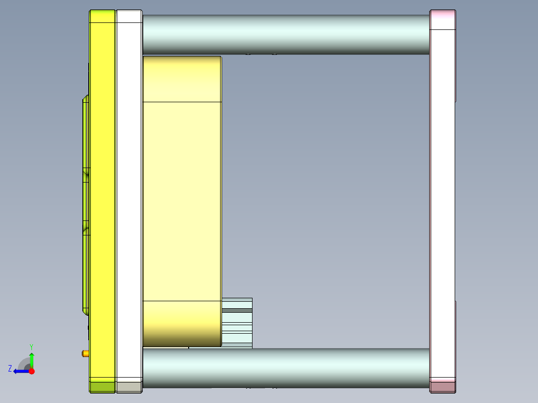 UX305-B笔记本CNC工装夹具三维模型-CNC1右视图