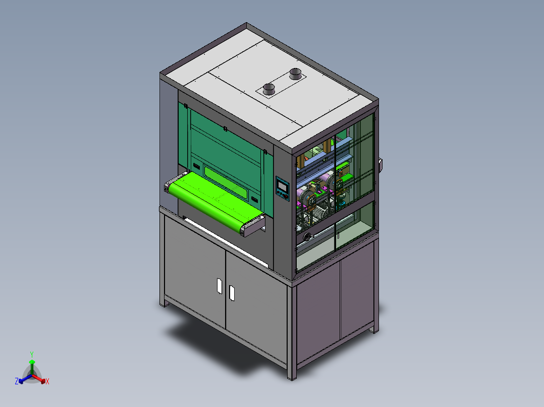 金属压痕抛光机sw18可编辑正等轴测图