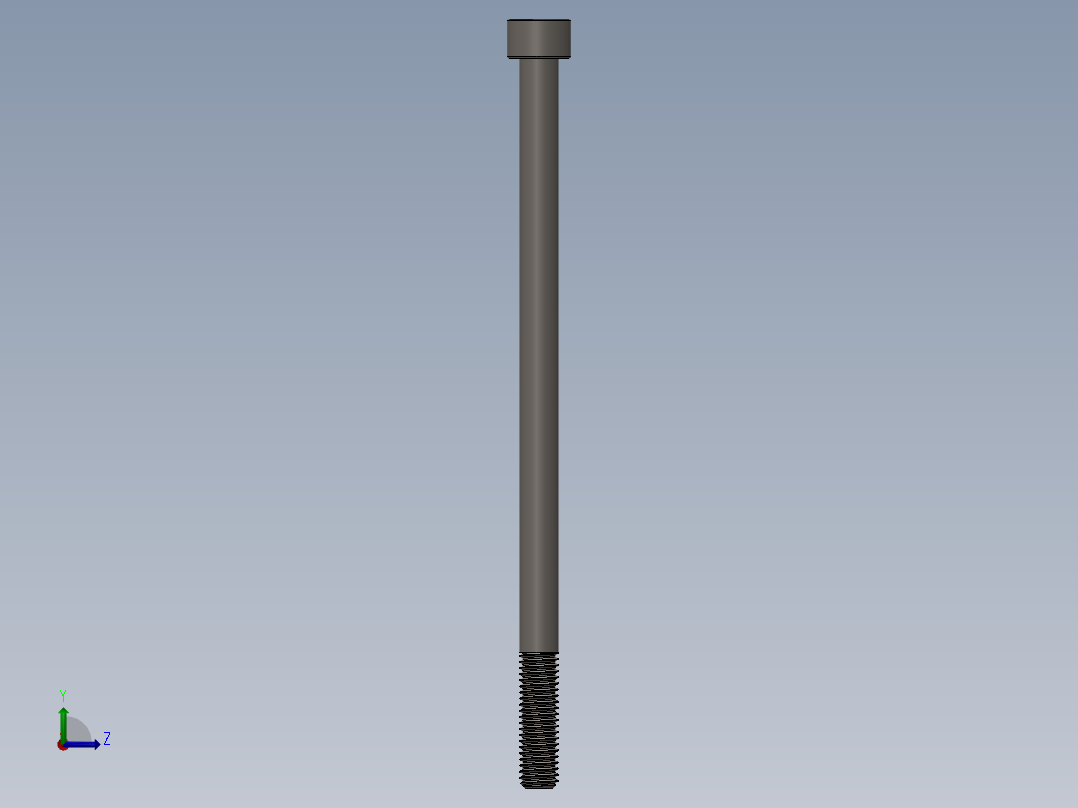 Screw_DIN_912_M8x150_A2.SLDPRT公制内六角螺钉左视图