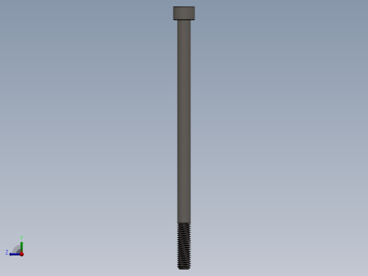 Screw_DIN_912_M8x150_A2.SLDPRT公制内六角螺钉右视缩略图