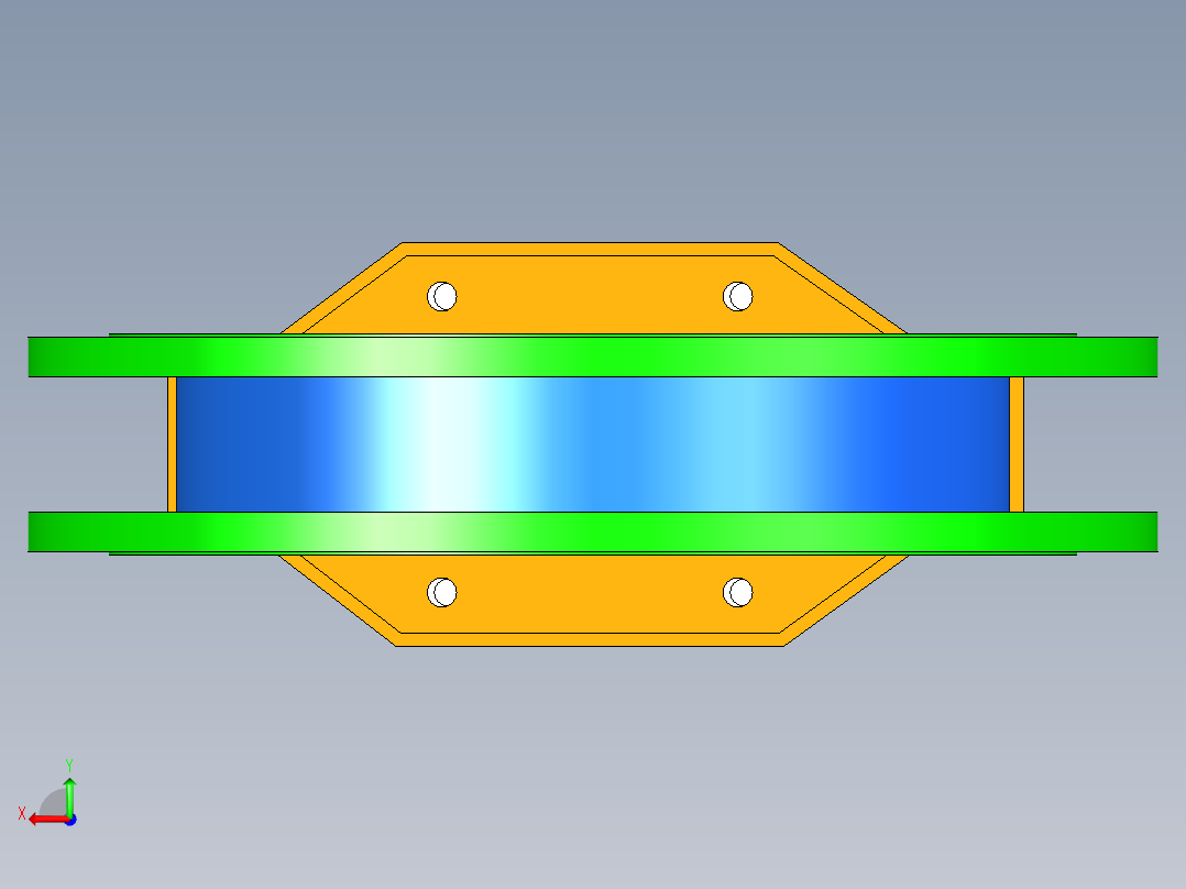 气动插板阀后视图