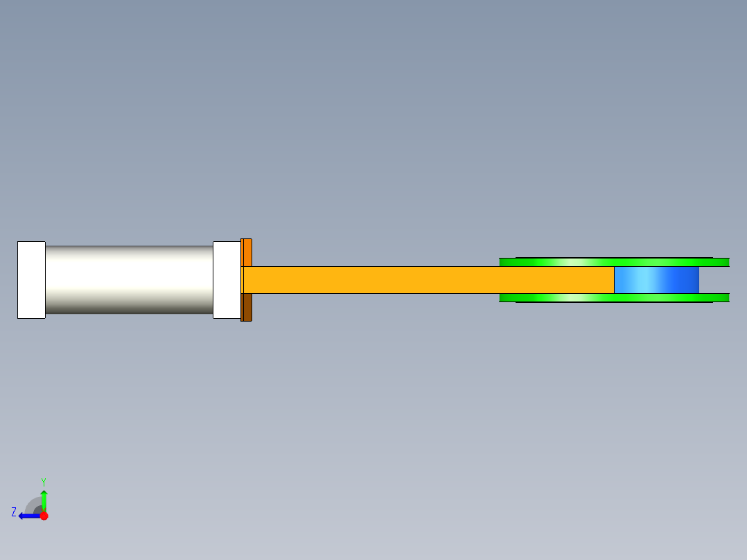 气动插板阀右视图