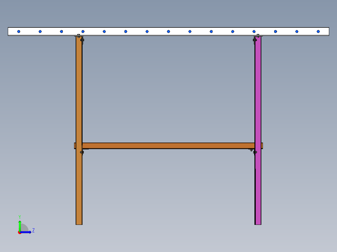 导向滚筒架左视图
