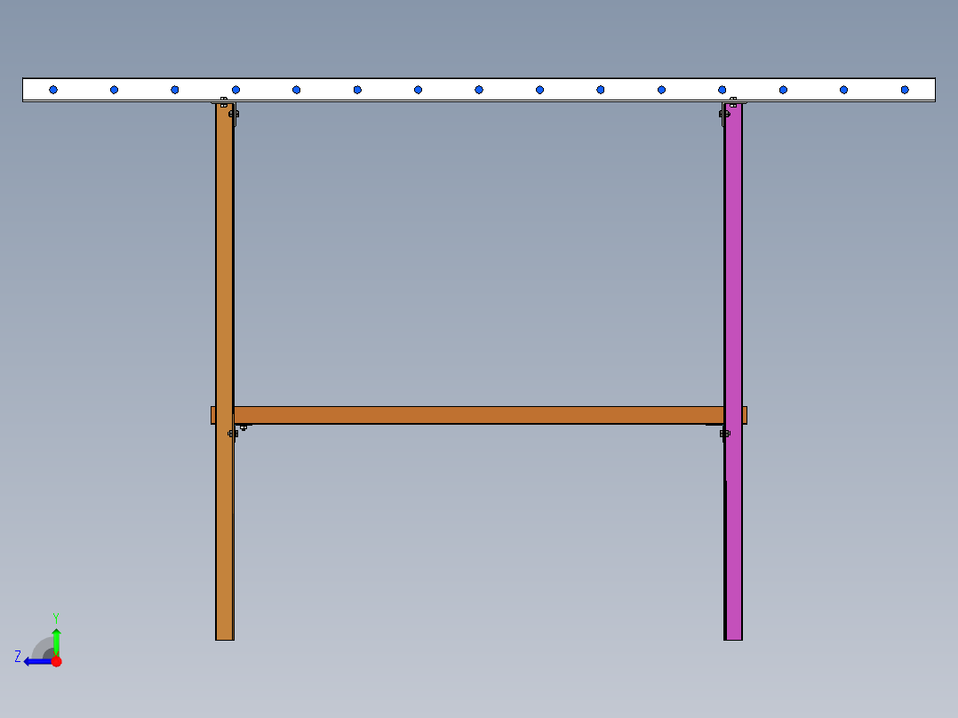 导向滚筒架右视图