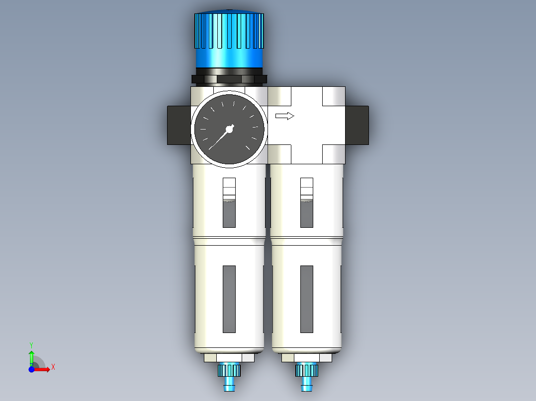 费斯托二联过滤器前视图