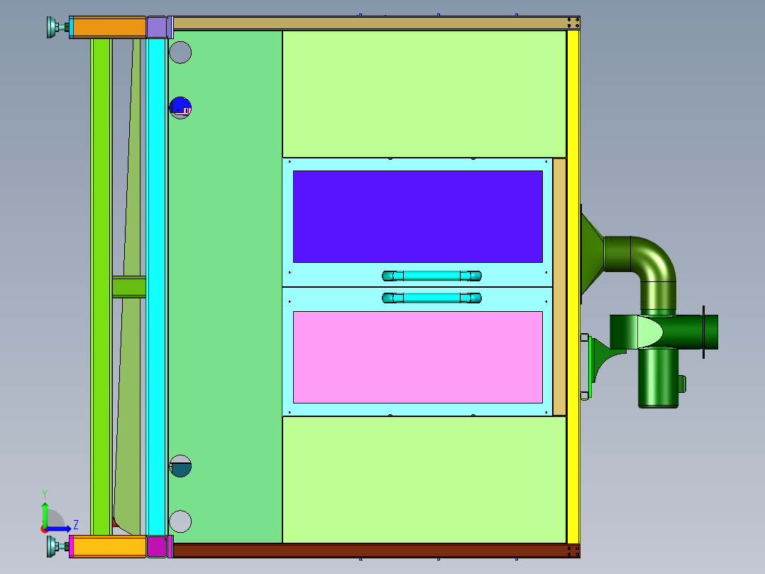 合金刀具的毛坯刀柄打磨设备左视图