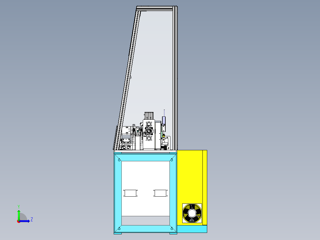 马达转子卡环组装设备左视图