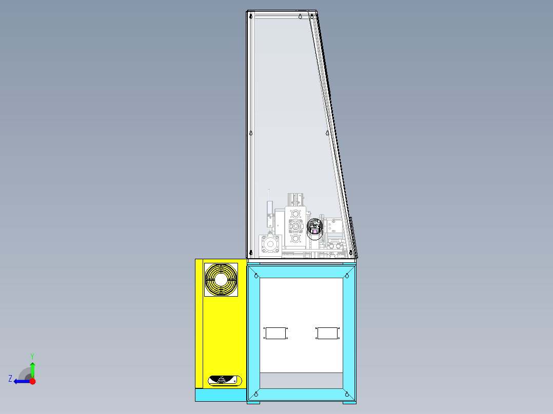 马达转子卡环组装设备右视图