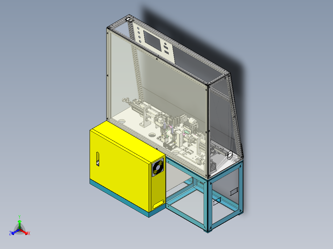 马达转子卡环组装设备正等轴测图