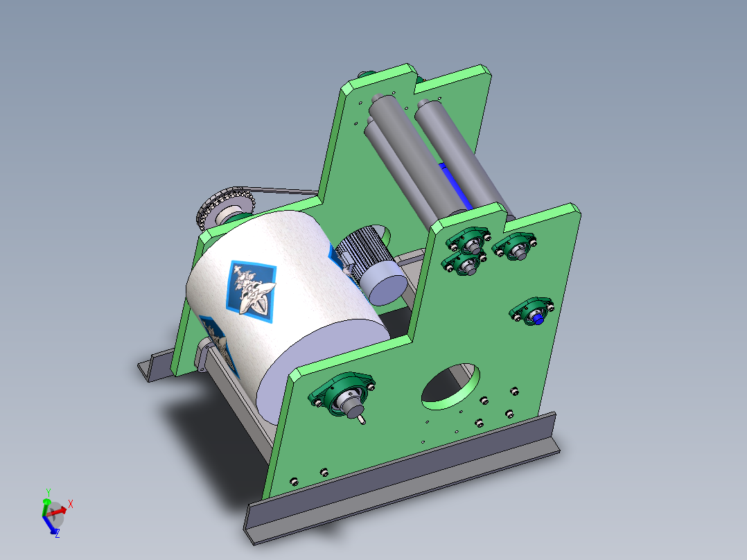 印刷机收纸装置（sw16可编辑+cad+说明书）