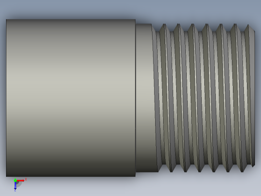 螺纹管丝头-单外丝 DN15俯视缩略图