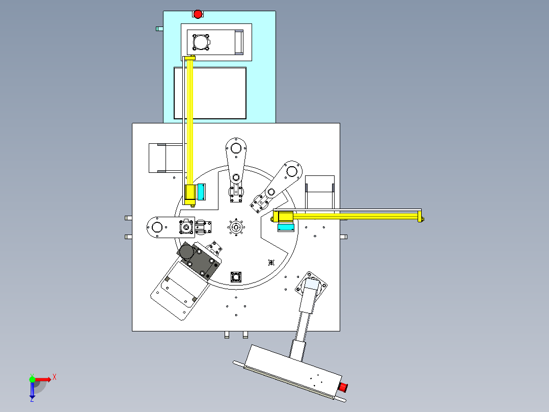 转盘式膨胀阀磁芯组装机（空调配件装配）俯视图