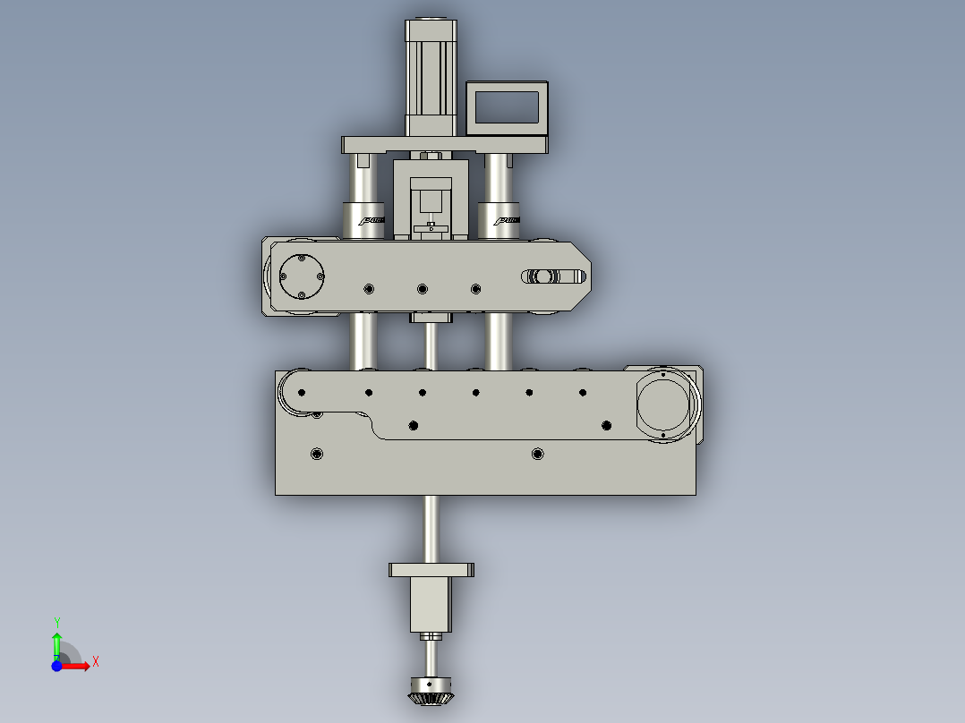 牵引机装配前视图