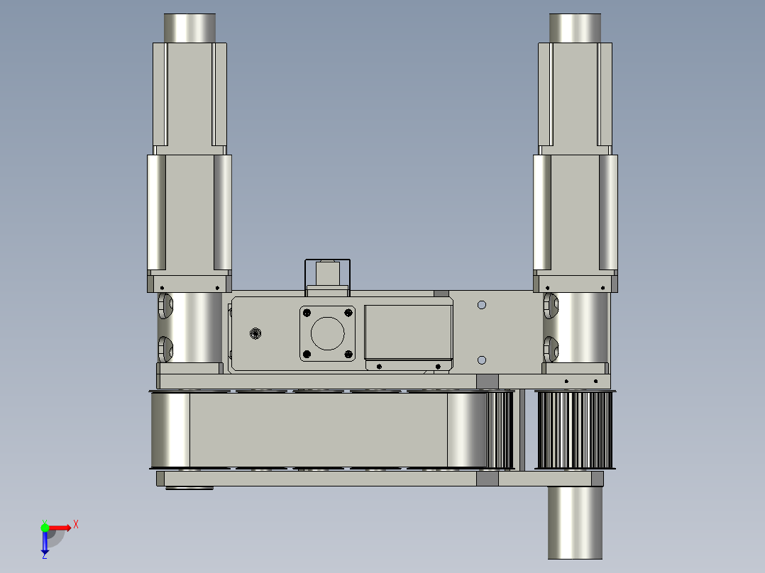 牵引机装配俯视图