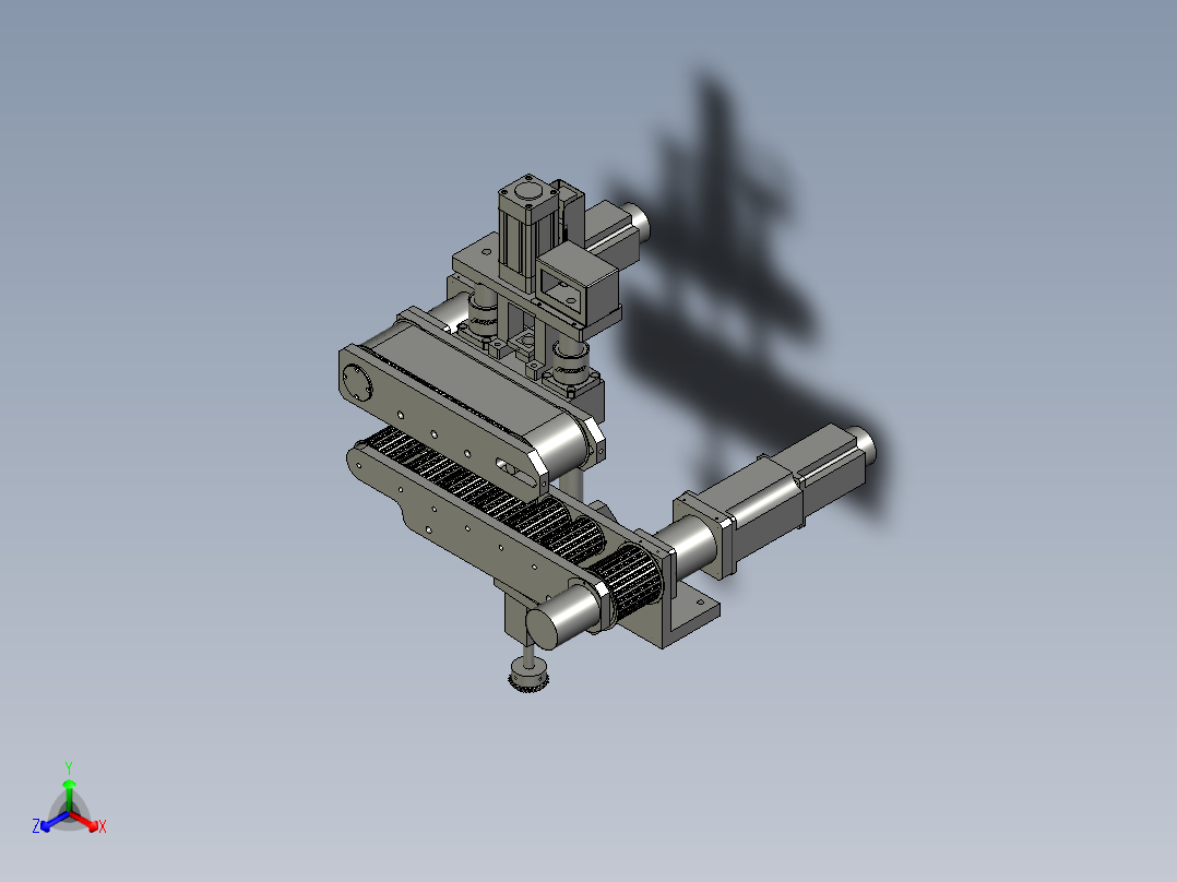 牵引机装配正等轴测图
