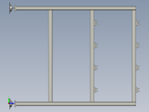 周转存放架左视缩略图