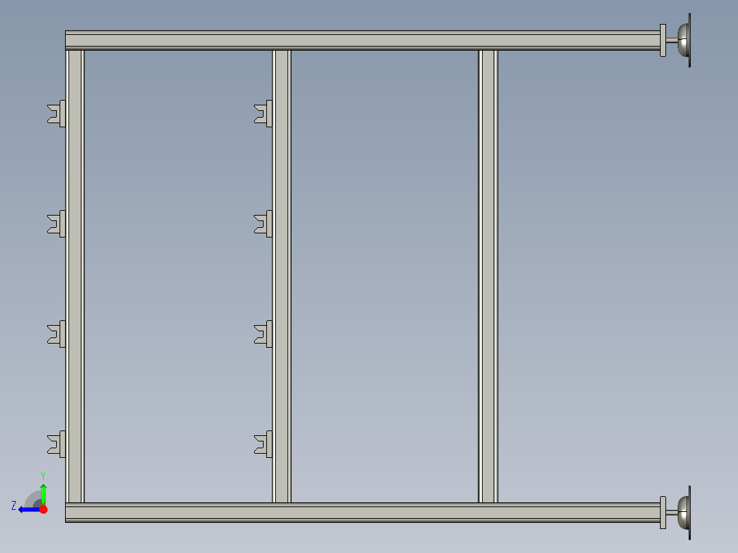 周转存放架右视图
