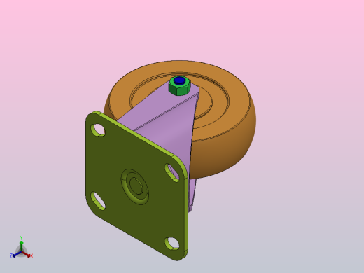 重载脚轮-万向型@JHA JHAB JHAG正等轴测缩略图