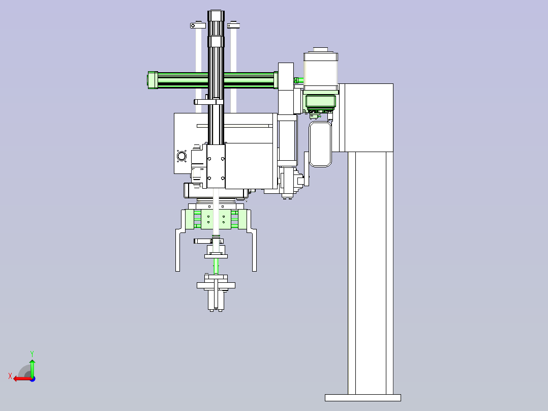 机械手、抓放机械装置后视图