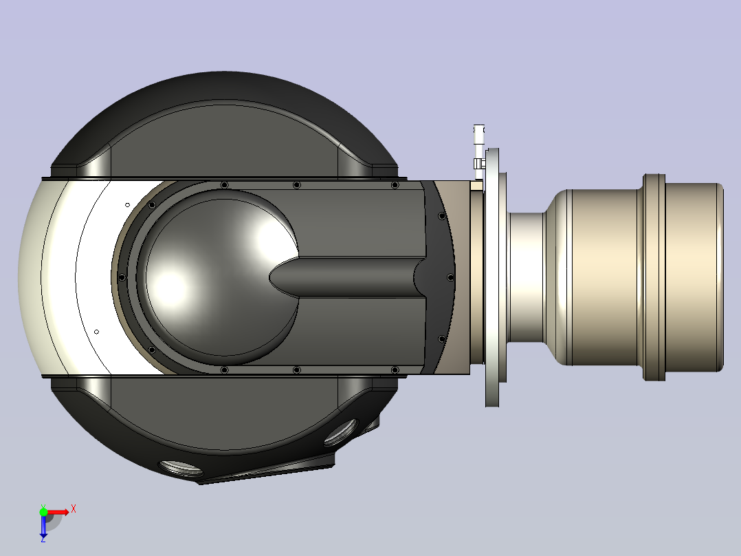摄像头详细结构三维模型俯视图