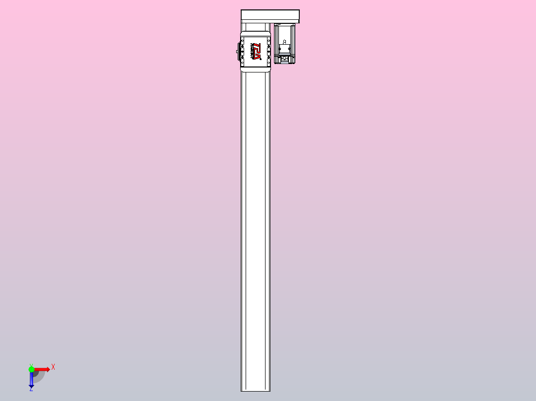 滚珠丝杠直线轴带导轨全封闭TPA-HCR-85D-1610C-L900-ML-C-P20-N3俯视图
