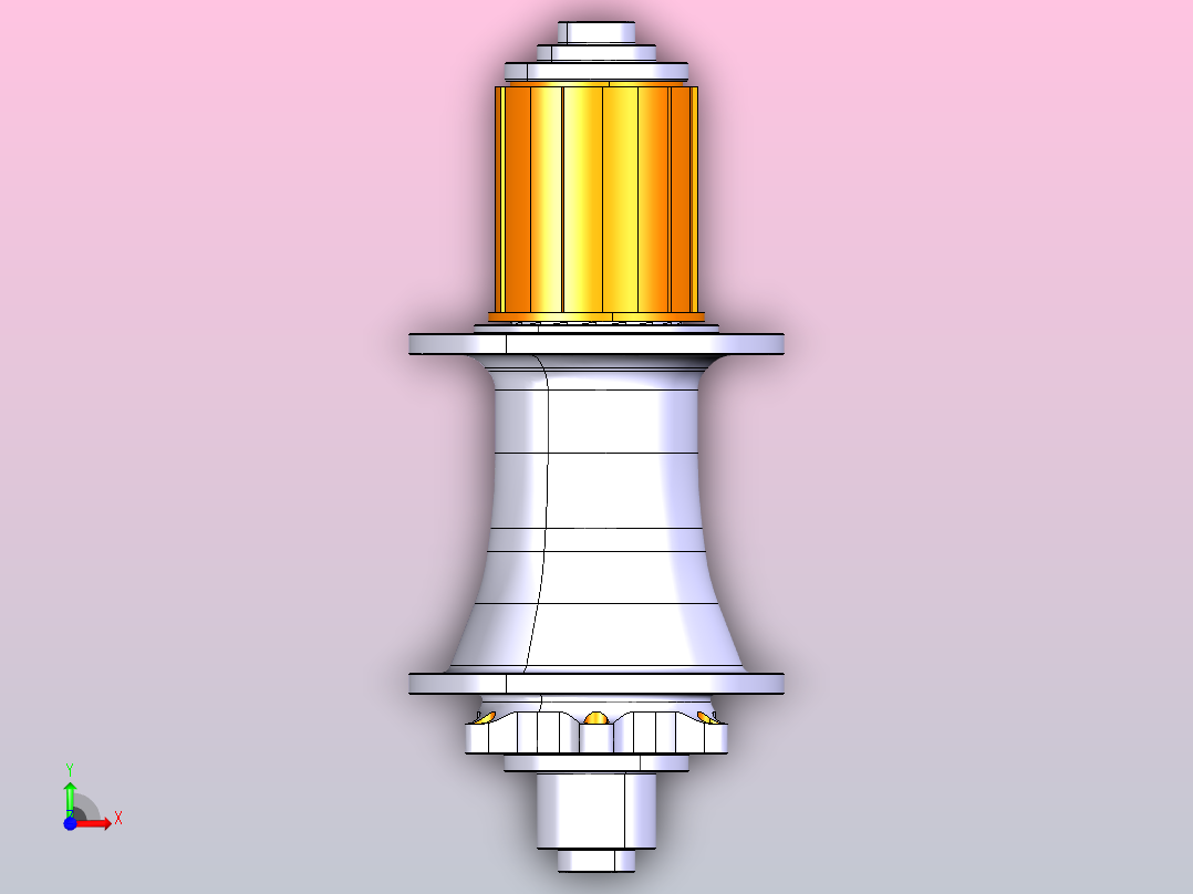 DT瑞士后轮毂前视图