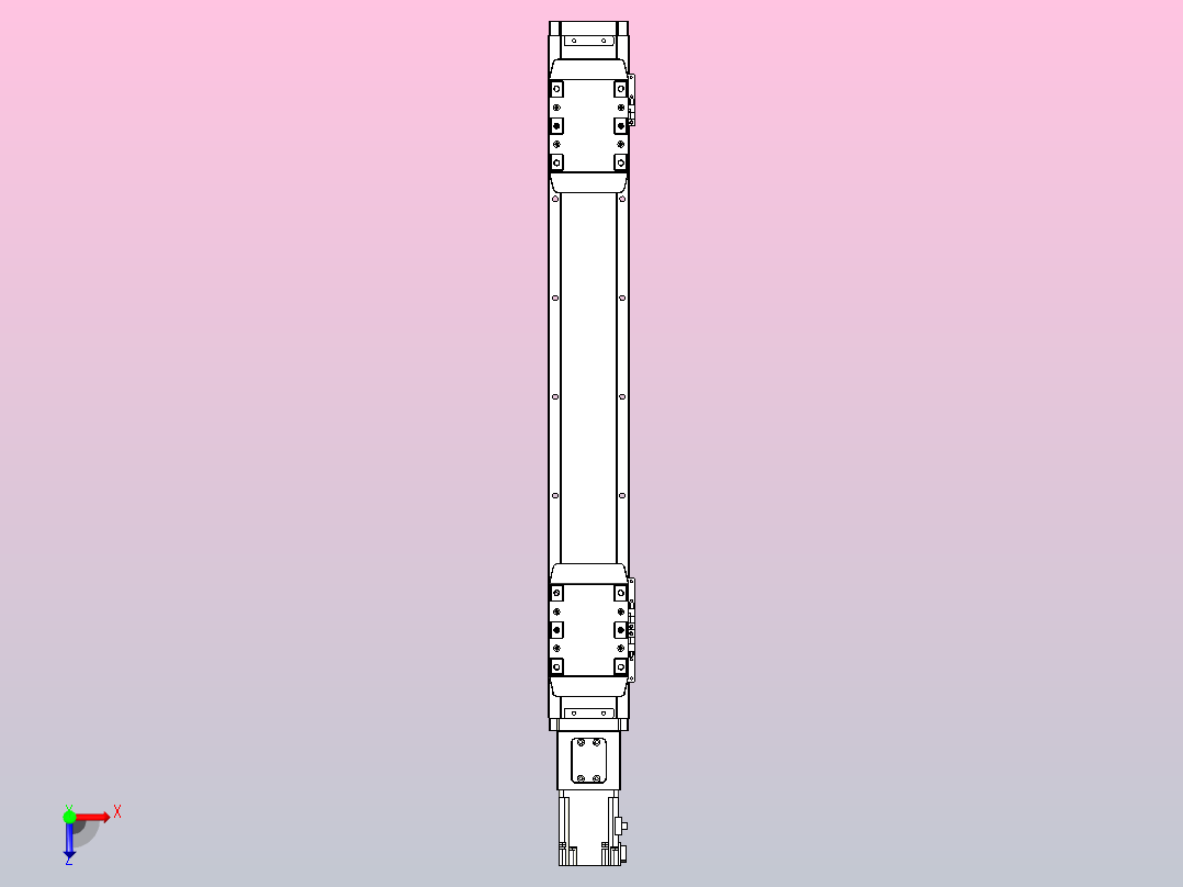 滚珠丝杠线性轴TPA-GCRS-80-1610C-L150-M-M20-N3俯视图